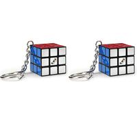 Rubik's 6064001 Llavero de Cubo con diseño de Cubo, Multicolor, 3 x 3 cm (Paquete de 2)