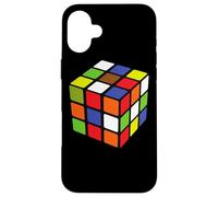 Rubiks Cubo Colorido 3 x 3 Cubo Matemáticas Juego Speed Cubing Puzzle Carcasa para iPhone 16 Plus
