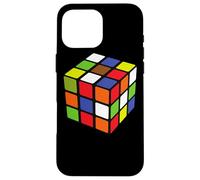 Rubiks Cubo Colorido 3 x 3 Cubo Matemáticas Juego Speed Cubing Puzzle Carcasa para iPhone 16 Pro MAX