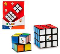 RUBIK'S - Pack Duo Cubo Rubik´S - Juego de Rompecabezas 3x3 y versión Mini 2x2 - Juego de Rompecabezas - Cubo Mágico para Desafiar la Mente - Juguetes Niños y Niñas 8 Años +