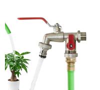 Rubinetto Da Giardino Esterno 3/4 Pollice - Antigelo | Rubinetto Doppia Uscita Con 2 Valvole, Lega Di Zinco Per Irrigazione Prato Autolavaggio Cura Piante 15 x 10 cm