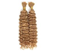 Rubio Onda Profunda Trenzado Cabello Humano Bulto Micro Trenzado Crochet Bohemio Caja Trenzas Cabello Remy 27 26inches#100g