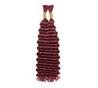 Rubio Onda Profunda Trenzado Cabello Humano Bulto Micro Trenzado Crochet Bohemio Caja Trenzas Cabello Remy 99j 18inches#100g