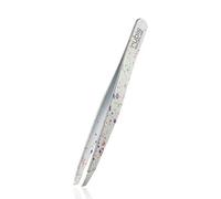 Rubis Pinzette Action Painting - Pinzas para depilar cejas (oblicuas, finas y puntiagudas, punta oblicua para depilación - Pinzas profesionales - Blanco