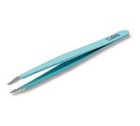 Rubis Switzerland Stainless Steel Tweezer Classic Satin Tiffany | Hair Tweezers Anti-Rust, Acid-Resistant, Surgical Steel | Slanted Tipped Tweezers Made In Switzerland