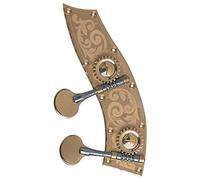 Rubner 140-103A Clavijero para contrabajo, clavijero para contrabajo, forma tirolesa 4/4-3/4, latón grabado, 2 piezas, 4 cuerdas, Made in Germany