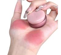 Rubor en Crema Labios y Mejillas, Pot de Pudín Coreano con Aplicador en Barra, para Difuminar Labios y Mejillas, Pot de Bálsamo Labial o Rubor para Maquillaje Multiusos(#02 with applicator stick)