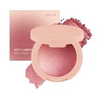 Rubor en Polvo - Colorete Rosa para Mujeres - Maquillaje Altamente Pigmentado con Efecto Luminoso, Producto de Belleza de Larga Duración para Todo Tipo de Piel y Contorno Definido