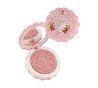 Rubor en polvo rosa melocotón brillante de The Sweetie Bear Collection Flower Know, tono Silk Satin, para mejillas, maquillaje facial modulable y difuminable, suave y duradero (Rose Chanson)