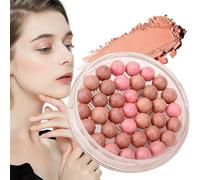 Rubor Perlado | Maquillaje Facial Fácil De Difuminar - Colorete Facial De Alta Pigmentación Para Mujeres, Niñas, Familia, Compañeras De Trabajo, Adultas E Hijas