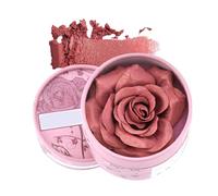 Rubor Rosa | Maquillaje en Polvo 3D con Pétalos de Rosa,Crema Contorneadora e Iluminadora de 3.5g con Natural, Pigmentación y Tonos Nudes para Viajes, Bodas y Eventos Invernales
