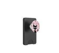 Rubor Rosa Mariposa Doodle Dibujar Romántico Gato Negro PopSockets PopWallet para MagSafe