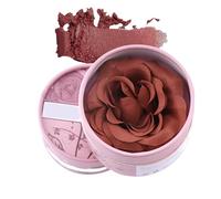 Rubor Rosa - Rosa Natural 3D Con Textura De Pétalos - Polvo Compacto 3.5g Con Fragancia Natural Para Iluminador Y Sombra De Ojos Uso Diario Viaje Bodas Fotografía Estival