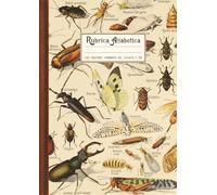 Rubrica Alfabetica quaderno A4 righe: Grande formato 21x29,7 cm, 160 pagine con riferimenti per ogni lettera A-Z | Bella copertina retro vintage ispirata a insetti e farfalle per appunti