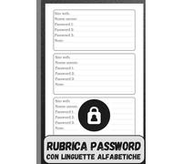 Rubrica Password con Linguette Alfabetiche: Organizza in modo sicuro il tuo accesso ai siti web, nomi utente e password
