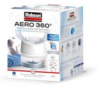 Rubson AERO 360º Baño, deshumidificador portátil sin cable para baño, absorbe humedad para la circulación del aire, disipador de condensación antihumedad, dispositivo y tableta (450 g)
