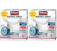 Rubson AERO 360º Baño, deshumidificador portátil sin cable para baño, absorbe humedad para la circulación del aire, disipador de condensación antihumedad, dispositivo y tableta (450 g) (Paquete de 2)