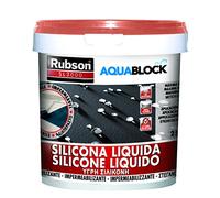 Rubson Aquablock SL3000 Silicona Líquida teja, impermeabilizante líquido para prevenir y reparar goteras y humedades, silicona elástica con tecnología Silicotec, 1 x 25 kg
