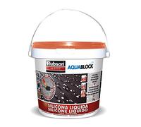 Rubson Aquablock SL3000 Silicona Líquida teja, impermeabilizante líquido para prevenir y reparar goteras y humedades, silicona elástica con tecnología Silicotec, 1 x 1 kg