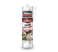 Rubson Maison | Mastic Façade Effet Crépi (cartouche de 280 ml) - Mastic acrylique pour joint, raccordement et rebouchage de fissures sur crépi - Aspect granuleux et ton pierre