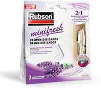 Rubson Deshumidificador y ambientador Minifresh Lavanda Acción 2 en 1 Pack 2 x 50 g