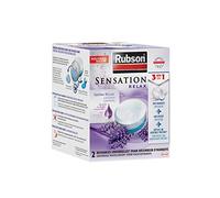 Rubson Sensation Relax | Recharges universelles pour absorbeur d'humidité parfum lavande (2 x 300 g) - Recharges 3 en 1 anti-humidité, anti-odeur et agréable parfum