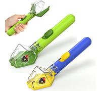 Rubu22a 2 atrapadores de insectos para niños, atrapasueños en vivo, trampa para animales vivos con lupa, herramienta de aprendizaje y descubrimiento para jardín y hogar (verde, azul)