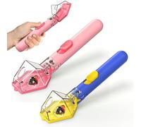 Rubu22a 2 atrapainsectos para niños, atrapador de insectos en vivo, atrapador de arañas, trampa para animales vivos con lupa, herramienta de aprendizaje y descubrimiento para jardín y hogar (rosa