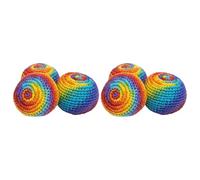 Rubu22a 3/6/9 pelotas hacky de algodón de alta calidad para hacer ganchillo, pelotas hacky saco, pelotas de fútbol, pelotas de hackeo, pelotas de kicking, pelotas de malabares, colores arcoíris (6)