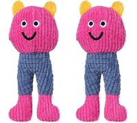 Rubu22a Juguete de peluche para gatos con hierba gatera, diseño de monstruo, color rosa y azul, 22 cm, con papel crujiente y bola chirriante