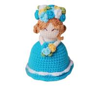 Rubu22a Nuevo Reversible Crochet Bouquet Flower Doll, Lindo Hecho a Mano Novia Cruz Vestido De Novia Muñecas, Divertido Punto Graduación Cumpleaños (F)
