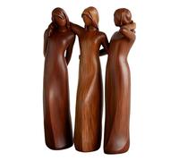 Rubu22a Regalo para hermana mejor amiga, blanco y aspecto de madera, regalo para cumpleaños, Navidad, amistad, decoración de hermanas pintadas a mano (3, color madera)