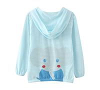 Rubu22a Trajes para bebé Sudadera para niños pequeños verano niños de manga larga protección solar ropa de dibujos animados elefante al aire libre transpirable ligero ropa de aire acondicionado tops