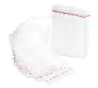 RUBY Bolsas Transparente Celofán Plastico Funda OPP con Cierre Adhesivo (200 pcs, 16x24cm)