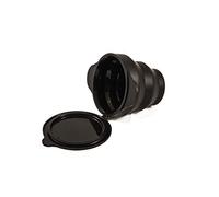 Ruby Clean - Vaso esterilizador plegable de silicona para copa menstrual - Se ajusta a la mayoría de copas menstruales - Se utiliza en microondas/horno (copa no incluida)- NEGRO