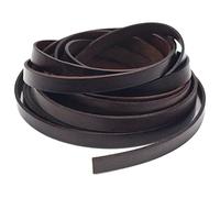 RUBY Correa de Cuero Plana, Metro al Metro (5m, Marrón Antiguo)