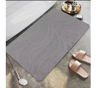 RUBY LOZANO Alfombra de Baño Antideslizante de Piedra Diatomita - Secado Rápido, Elegante y Ecológica - Color Gris Piedra de baño, Alfombra Piedra, Alfombra rapida Secado