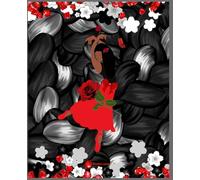 “Ruby Red” Composition notebook 7.5 by 9.25 with 120 lined pages.