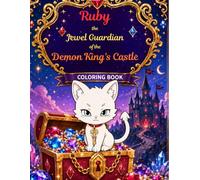 Ruby, the Jewel Guardian of the Demon King's Castle: A Cute Fantasy Cat Coloring Book for Kids, Teens and Adults: Relaxing and Fun Pages for Anime and Animal Lovers