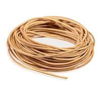 RUBY unos 20m x 3mm Cuerda Cuero para Manualidades,Cordón de Cuero Genuino,Cordon Cuero para Colgante época,Cordones Redondos para Bisuteria DIY,Cordon Cuero de Vaca,Tiras de cuero(Color primario-3mm)