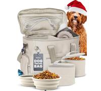 Rubyloo The Original Doggy Bag™ - Bolsa de viaje para perros para suministros - El mejor regalo para dueños de perros - Incluye 2 cuencos de viaje sin BPA y 2 recipientes de comida - Kit de viaje para