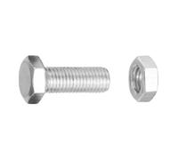 RUC Tornillos con Cabeza Hexagonal con Tuerca Cincada. 10 Unidades 5x60 20 Unidades