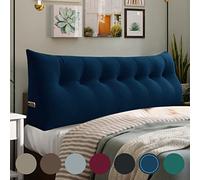 Rucener Cojín Compensado Triangular Cojín Respaldo Sofá Almohada de Lectura Cojín Grande de Sofá Cojín Cabecero de Cama Con Una Variedad de Usos Azul Profundo 200CM