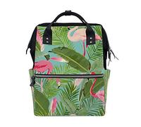 Ruchen Momia Bolsa Mochila Pañal Bolsa Tropical Flamingo Floral Verano Patrón Alta Capacidad Pañal Mochilas de Maternidad Bolsa 40cm