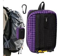 Rucksackbeutel - 11x8x3cm Unterteilte Aufbewahrungstasche Schnalle, modular Outdoor Zubehörtasche kompakte Campingtasche | sichere Organisation Münzen Bargeld Schlüssel Kopfhörer Werkzeug Wandern Re