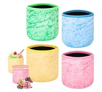 RUCUDIM 4 fundas de neopreno para helados Ninja Creami Deluxe, fundas aisladas para NC501, serie NC500, recipientes a prueba de fugas, reutilizables (680 ml)