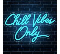 RuCvixkt Chill Vibes Only Neon Cartel Arte Pared LED Señal de Negocios Luz Nocturna Decoración para Dormitorio, Salón de Cosmética, Peluquería, Bar Casero, Fiesta de Niñas y Club