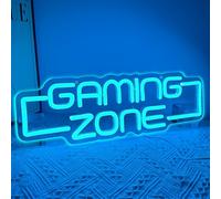 RuCvixkt Gaming Zone Letreros de Neón, Letreros de Neón para Jóvenes en la Zona de Juegos Decoración de la Sala de Juegos, Decoración de Paredes con Luces de Juego, Regalos para Niños