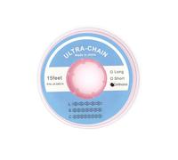 RUCYAI Cadenas elásticas de goma para ortodoncia dental, 15 pies, largas/cerradas/cortas (cerradas, rosas)