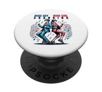 Rude Boy Rude Girl Skanking Ska música PopSockets PopGrip Adhesivo